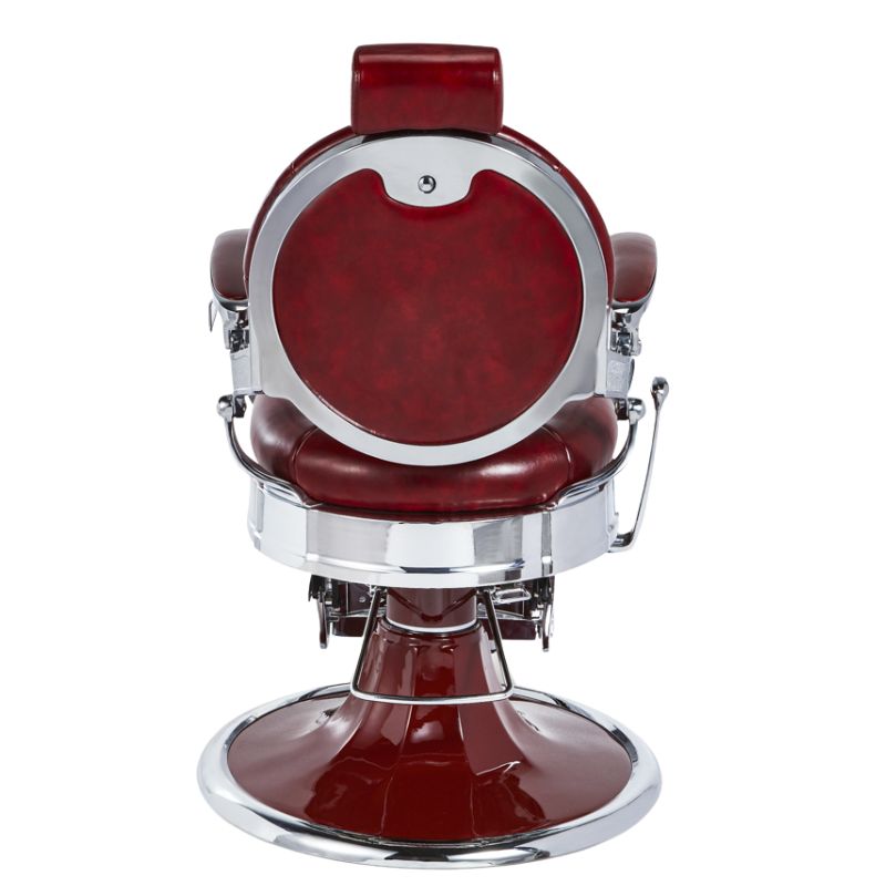 barber chair kirk r Red barber chairs rear view 